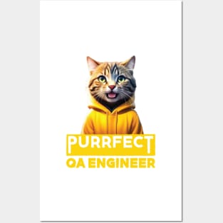 Just a Purrfect QA Engineer Cat Posters and Art